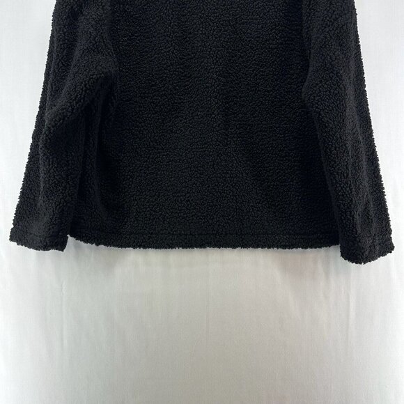 LNA Clothing Sweatshirt Womens S Deep Pile Fleece 1/4 Zip Pullover Jumper Black - Picture 6 of 9